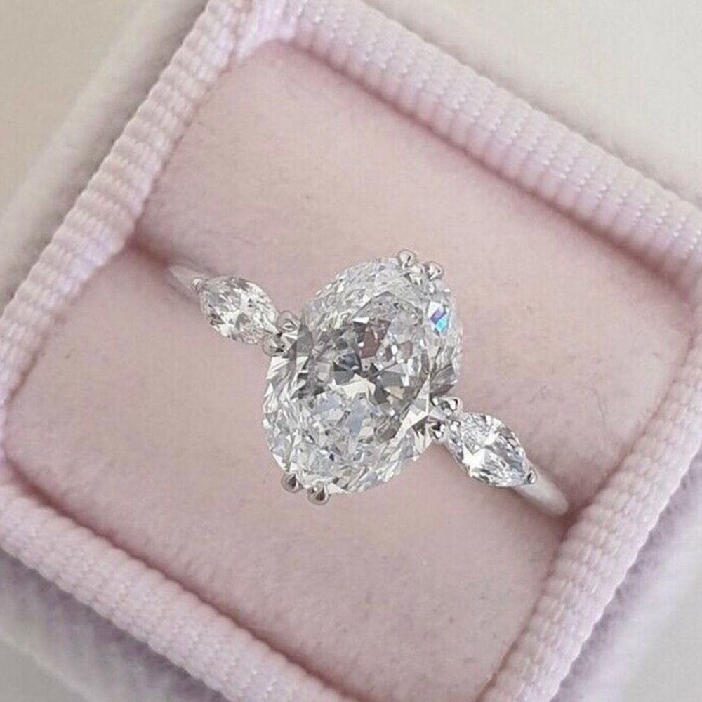 🔷 New stunning sparkling 4 carat white sapphire ring 🔷
